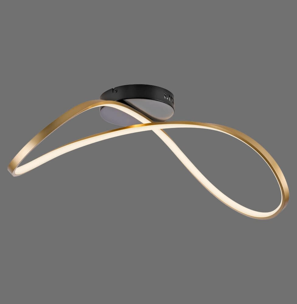 Plafonnier design Okta laiton/noir Just Light 4043689001940
