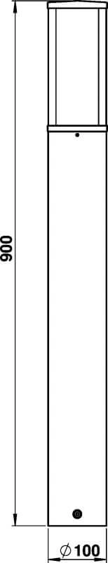 Éclairage de jardin Rod 90 cm - gris Albert 4007235922691