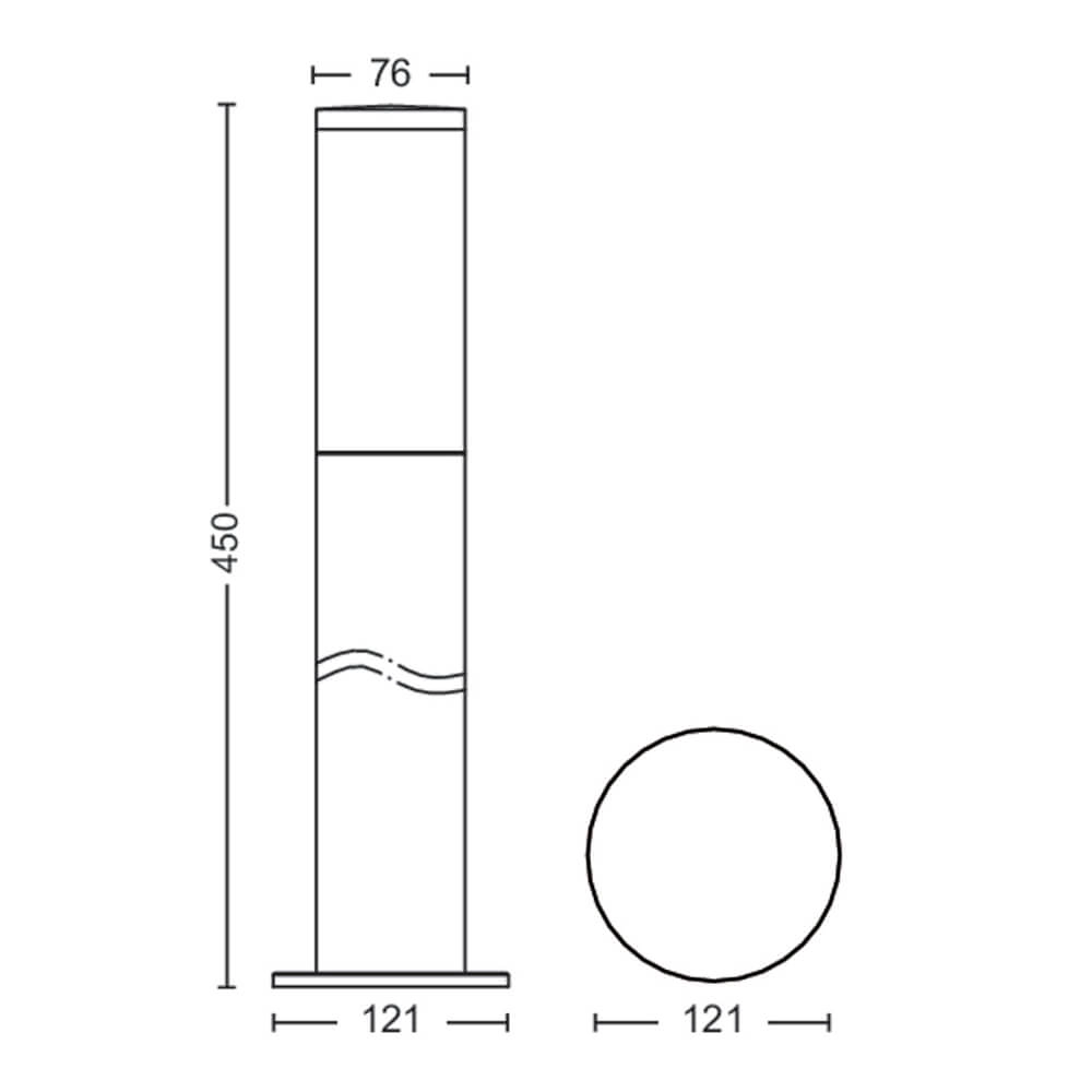 Lampe d'extérieur Utrecht 45 cm anthracite Philips 8719514417533