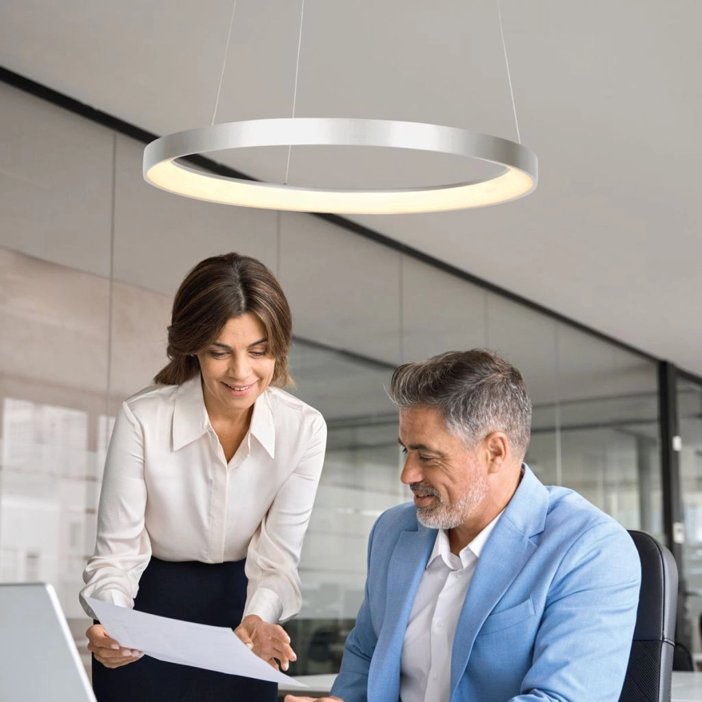 Lampe suspendue Ringlede gris Steinhauer 8712746184969