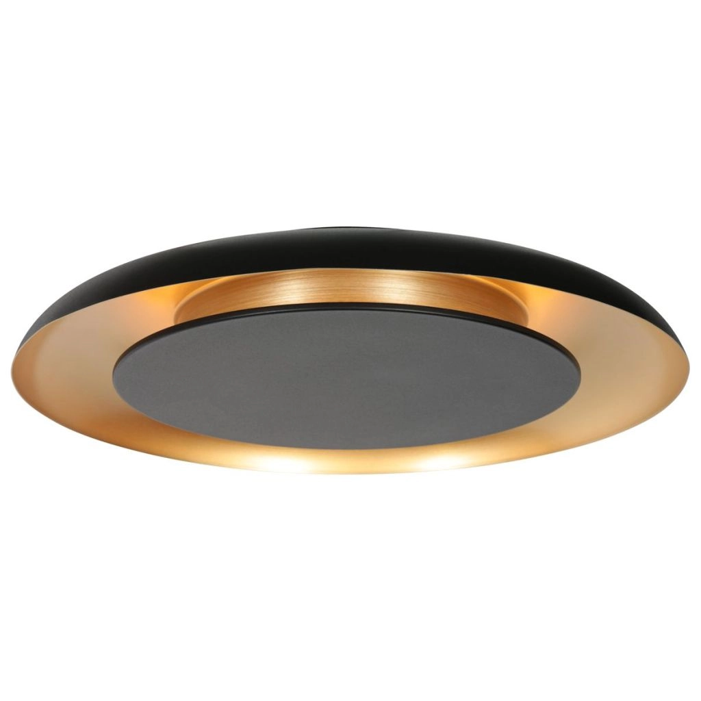 Lampe de plafond moderne Golden Veil noir avec or Steinhauer 8712746186772