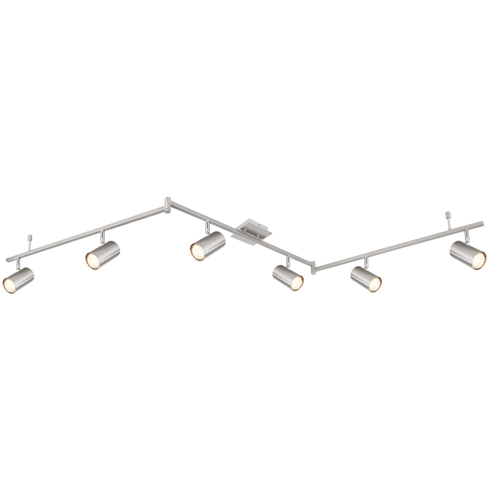 Lampe de plafond Robby Nickel 6-léger