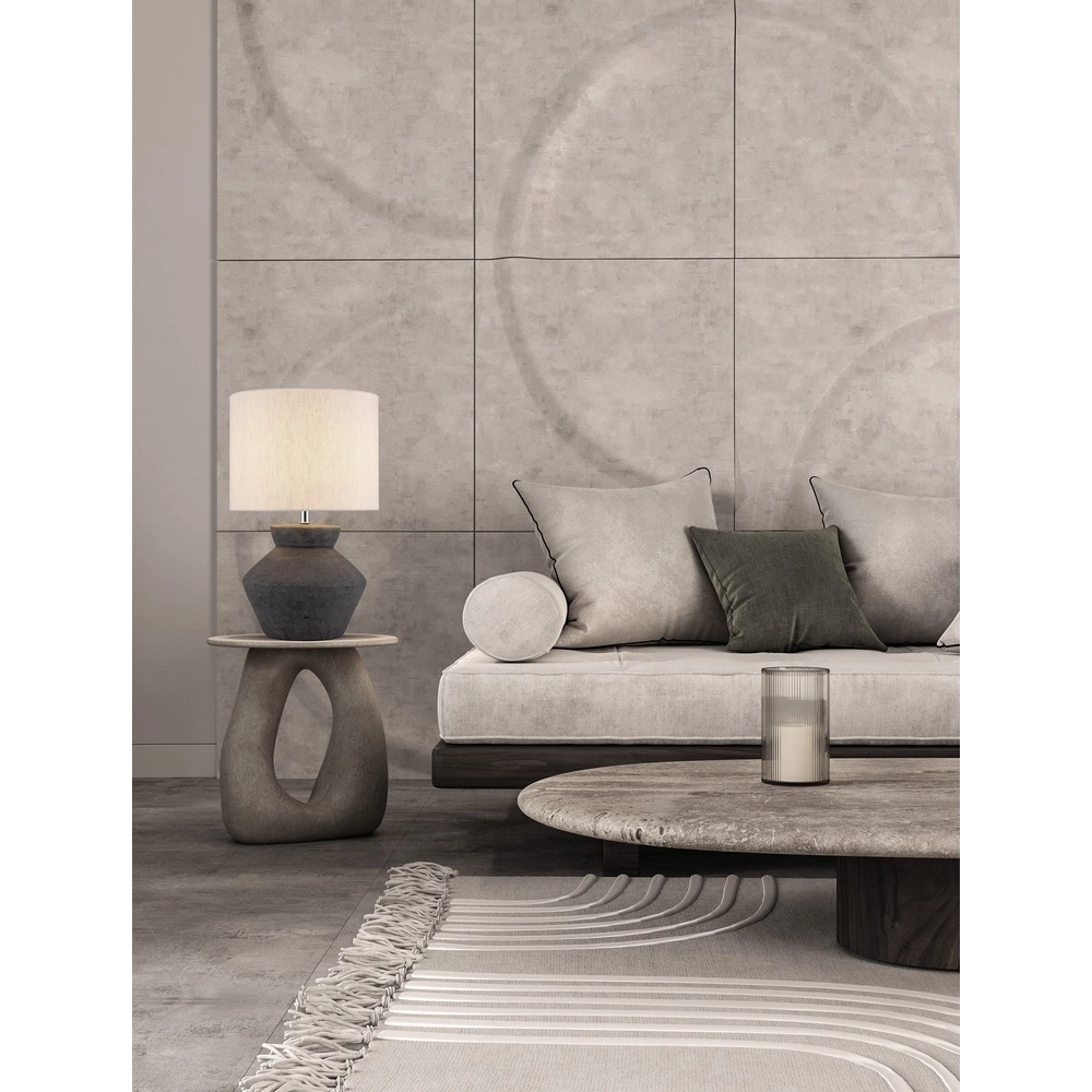 Lampe de table Plumage anthracite avec teinte crème Lyora 5212017468239