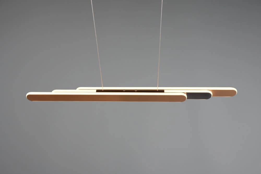 Lampe suspendue Helios 130cm marron Trio 4017807577815