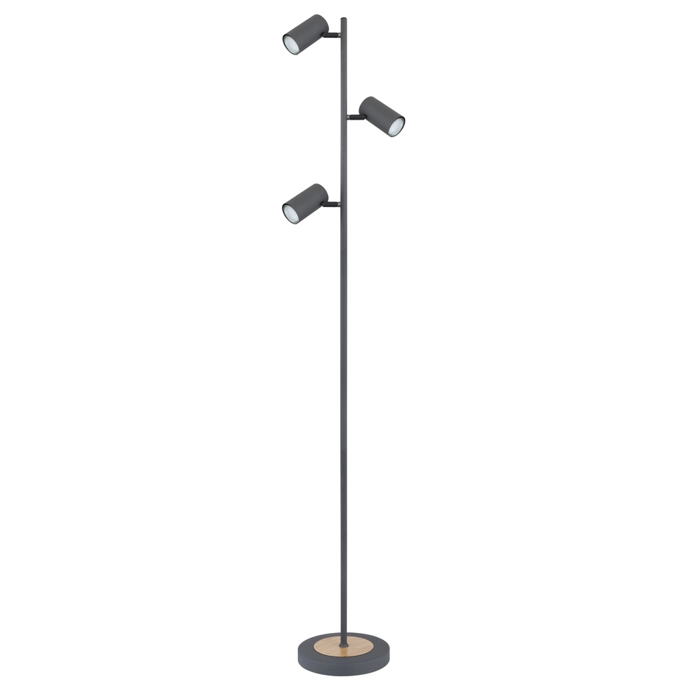 Lampe sur pied à 3 lumières Robby Graphite Globo 9007371425822