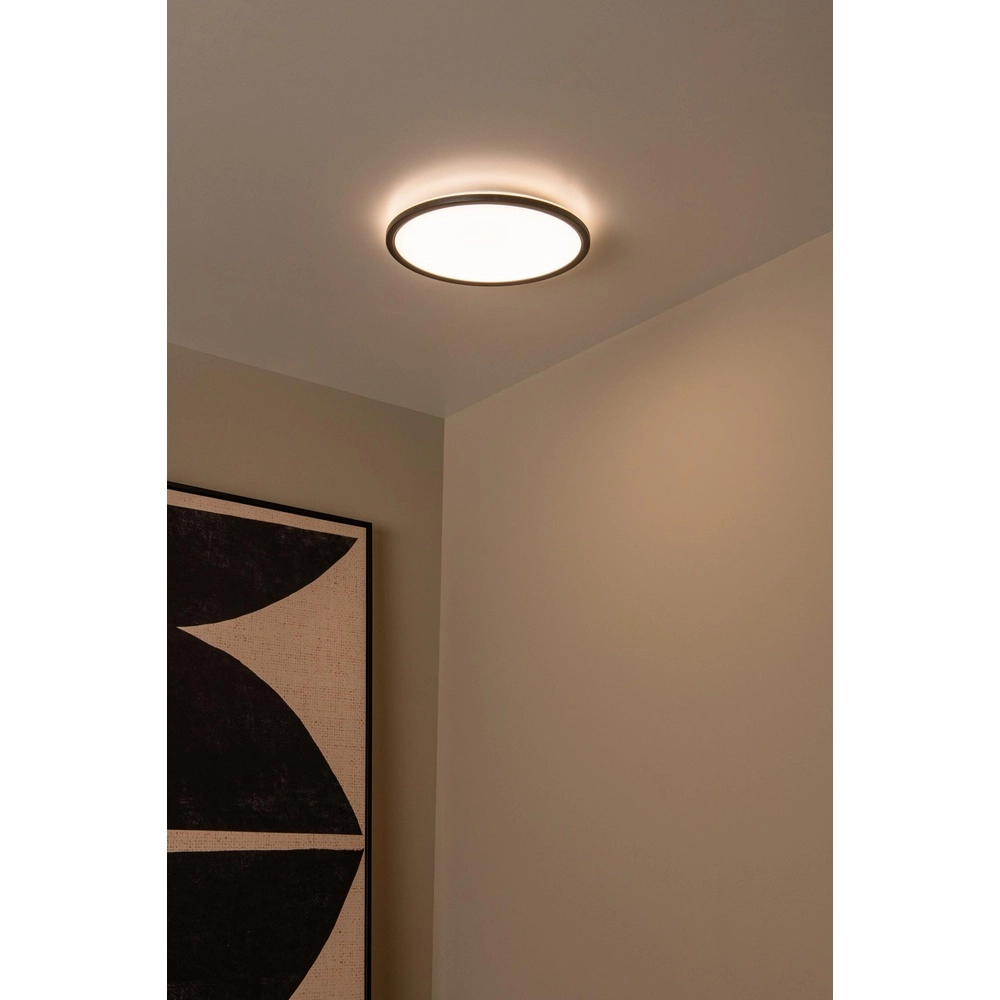 Éclairage de plafond Castor noir avec blanc Ø 32cm Lucide 5411212071804