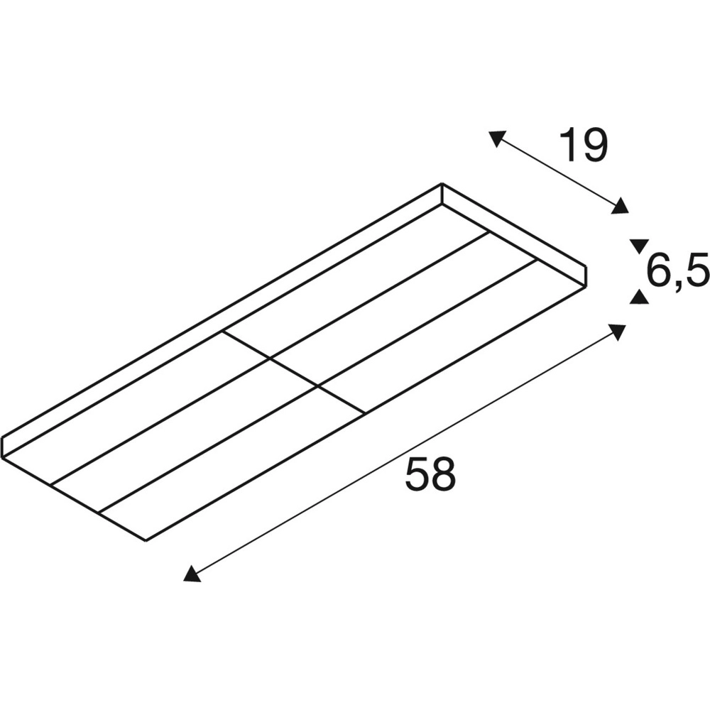 Fixation sur rail Sight Panel Noir triphasé 3000K SLV 4024163305310
