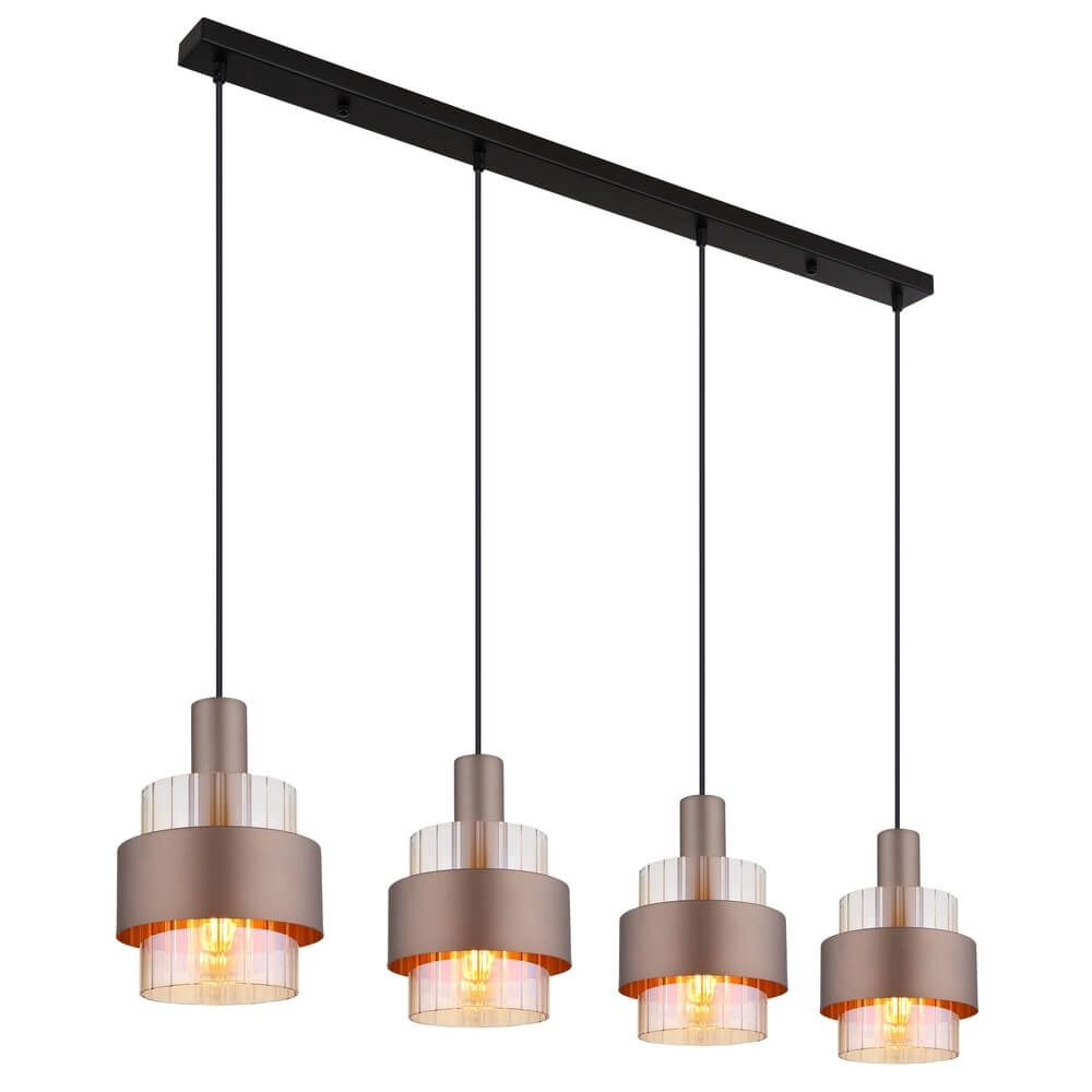 Suspension Milley bronze 4 lumières Suspension Milley bronze 4 lumières