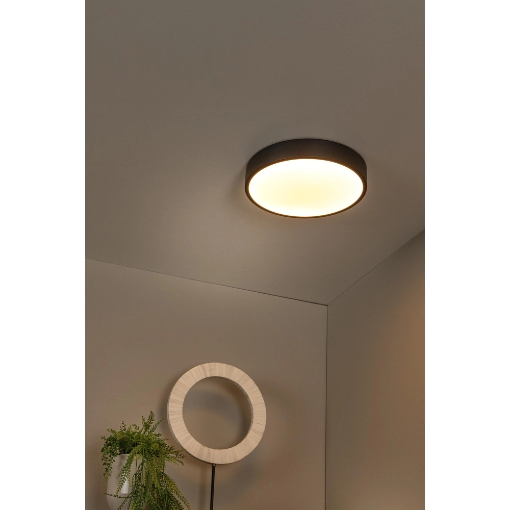 Éclairage de plafond Unar Ø 30cm - 2700K - noir Lucide 5411212791870