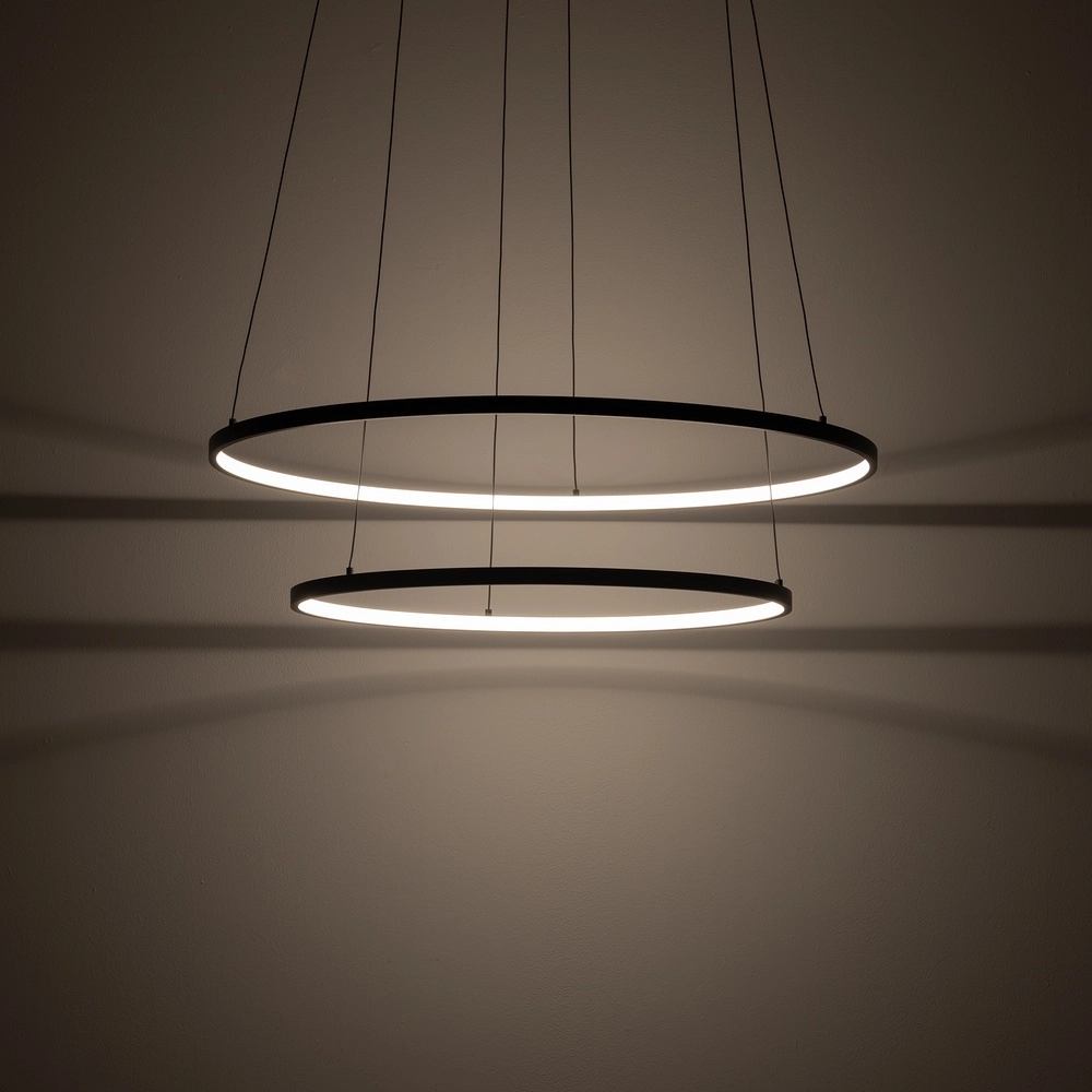 Lampe pendante de conception Circolo Led noir Ø 60 cm Lyora 5903139116473