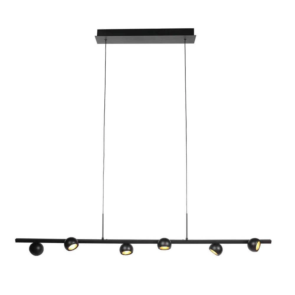 Suspension 6 lumières Marcadore noir droit Steinhauer 8712746176643