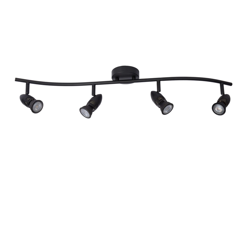 Projecteur de plafond Caro Noir à 4 lumières