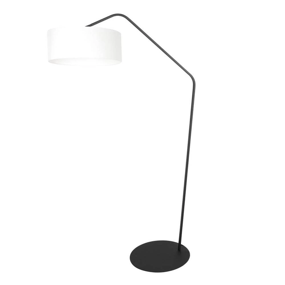 Lampadaire Zig-Zag noir avec abat-jour blanc Ø 40cm Steinhauer 8712746179187