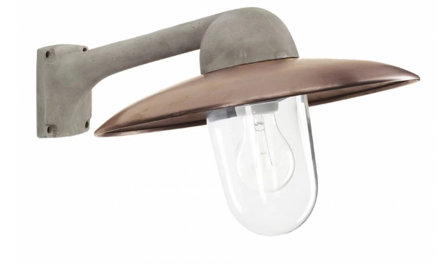 Lampe extérieure de l'industrie Fabrique gris métallisé avec du vieux cuivre