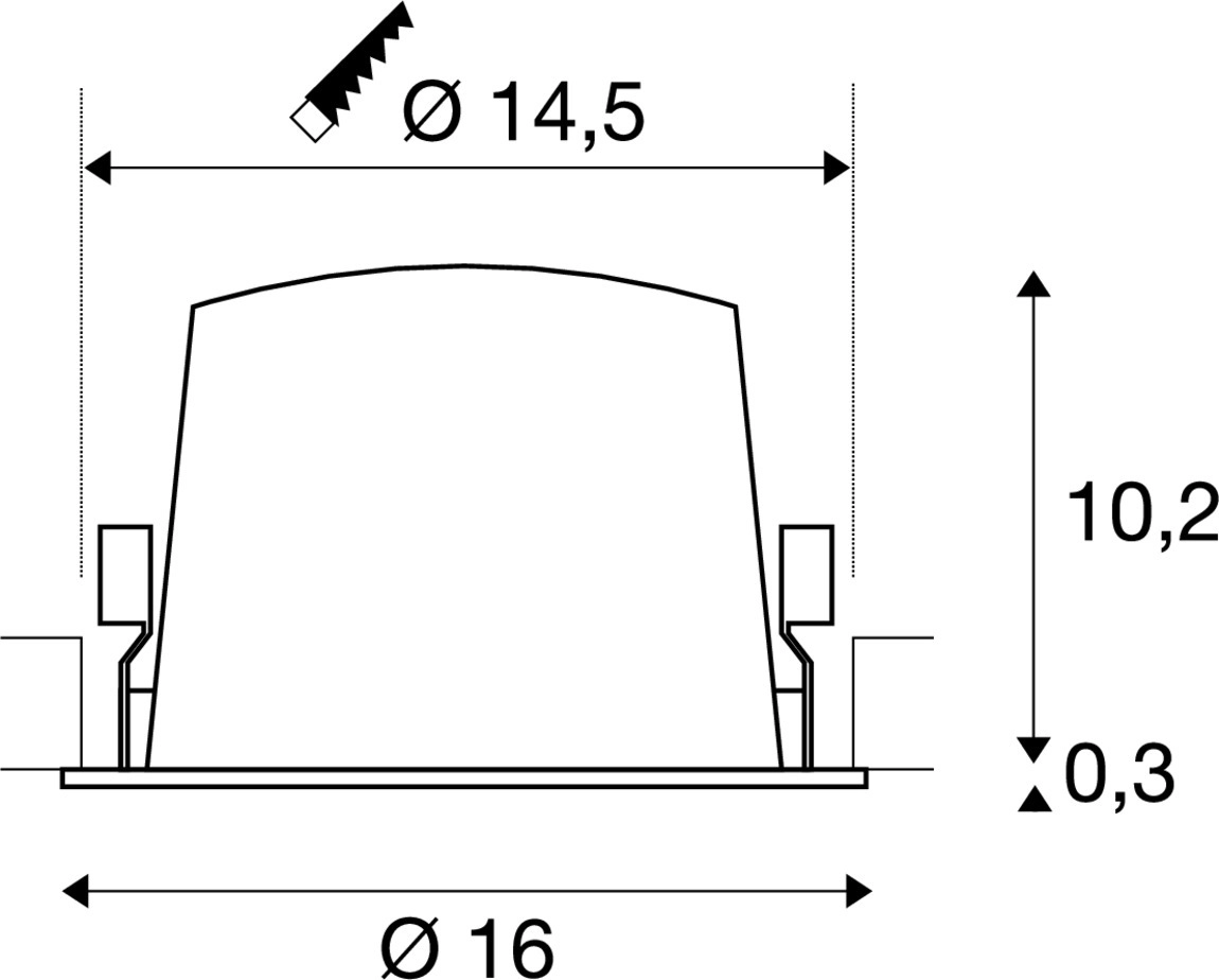 Spot encastré Numinos XL blanc/noir 2700K - 20 deg SLV 4024163308274