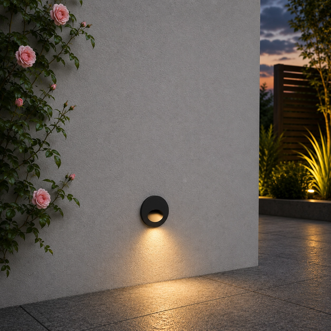 Luminaire encastré rond Circe anthracite