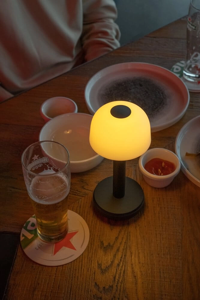 Lampe de table rechargeable Two Black Frosted Humble 7446023311366