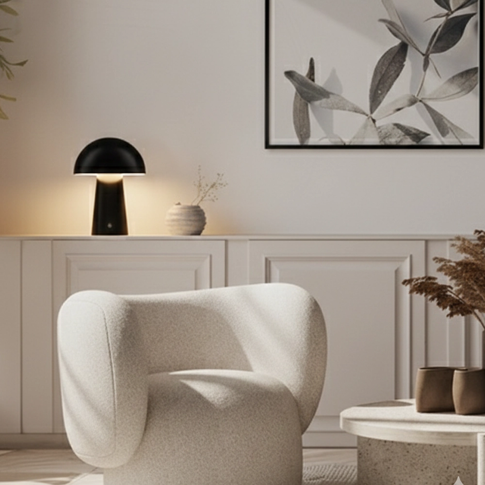 Lampe de table rechargeable Ande noir