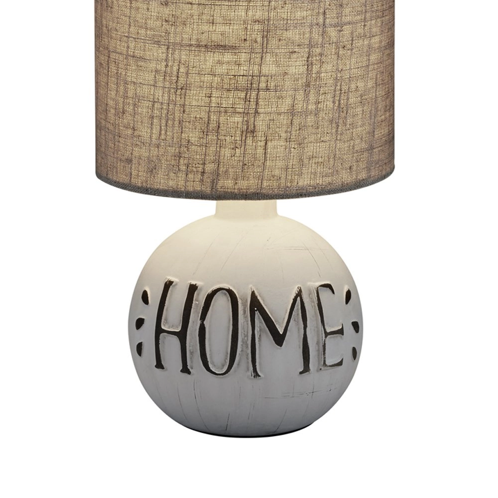 Lampe de table abat-jour Esna Home 16cm gris Trio 4017807377651