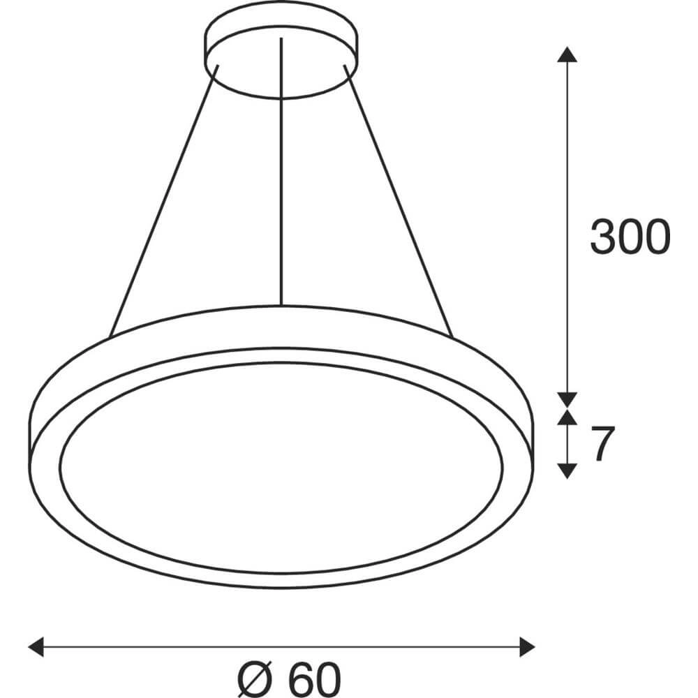 Suspension blanche Medo Ring 60 Ø 60cm SLV 4024163298070