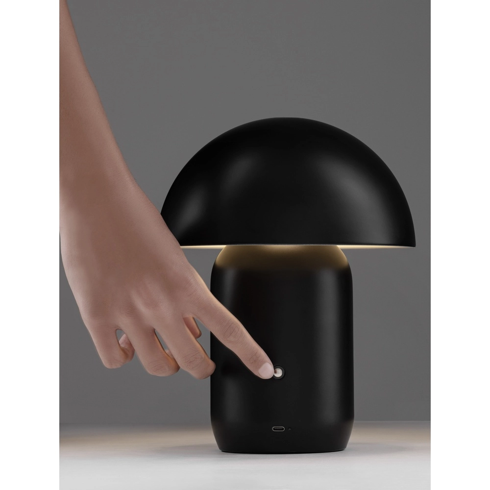 Lampe de table design Pois Noir rechargeable Lyora 5212017472083