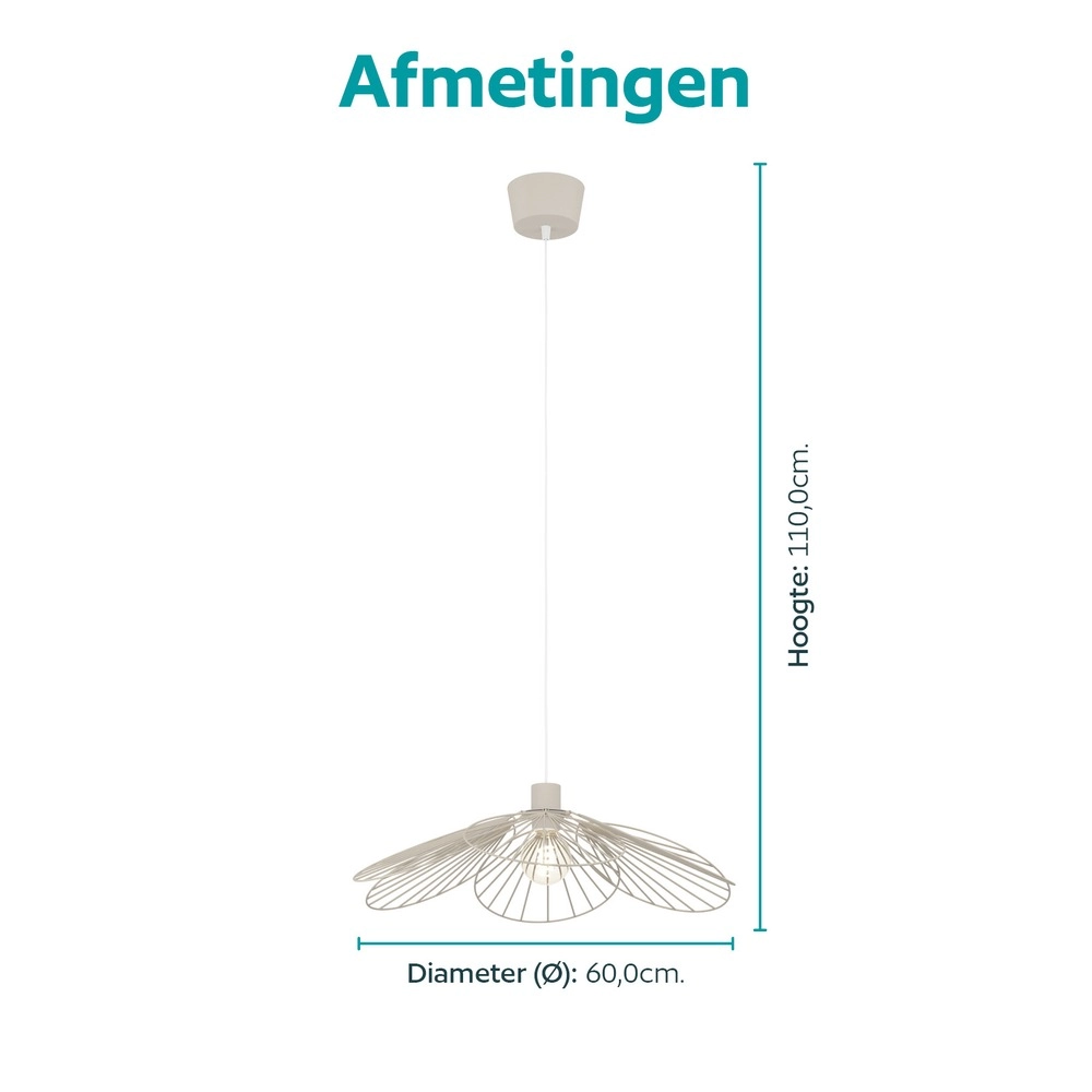 Lampe suspendue Binacua brun sable Ø 60 cm Eglo 9008606405916