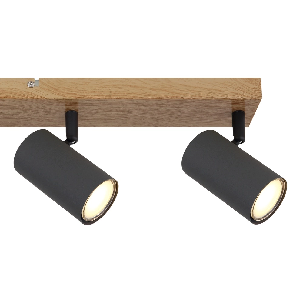 Lampe de plafond à 4 lumières Robby bois Globo 9007371439539