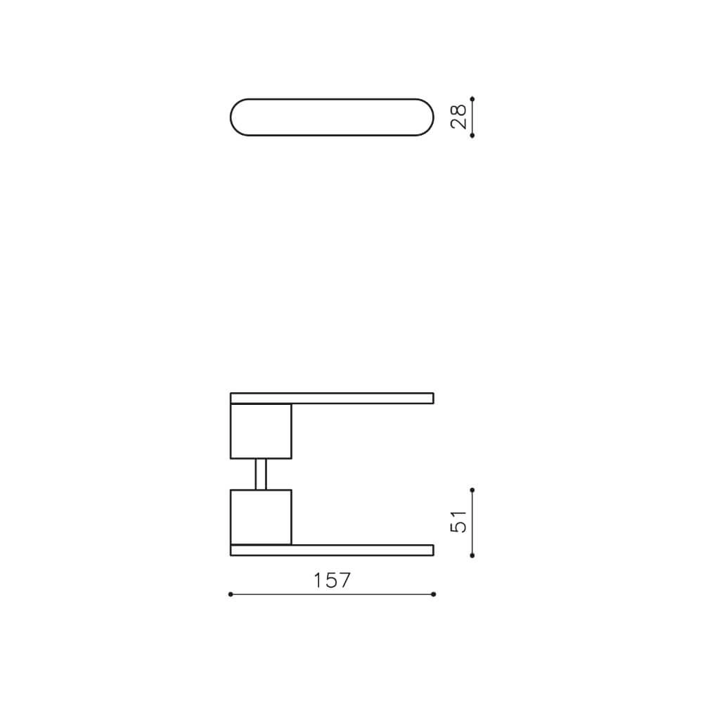 Poignée de porte design Radial anthracite Olivari 8714186478172