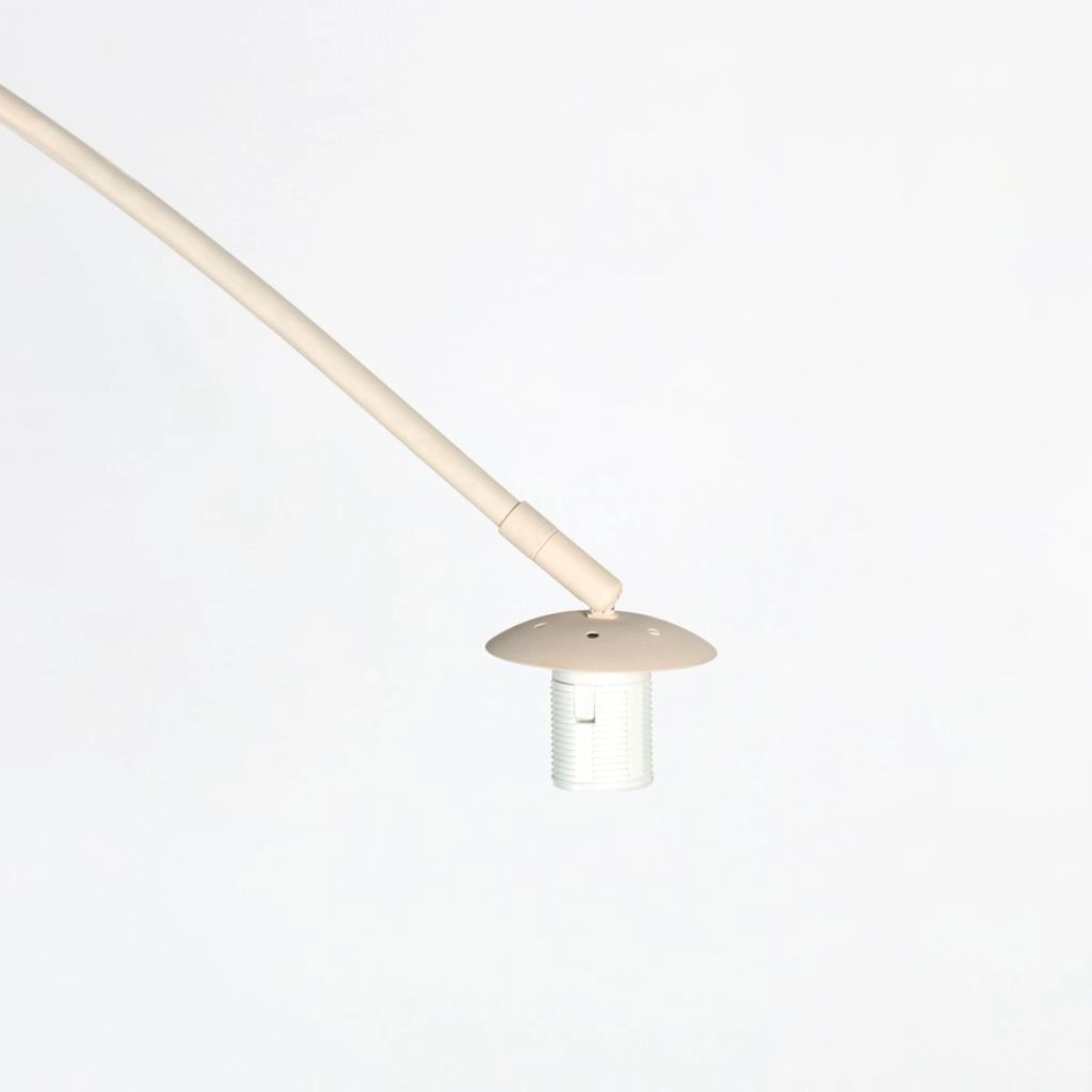 Lampe à arc brun sable Silva Alba avec une teinte blanche Ø60cm Steinhauer 8712746185720