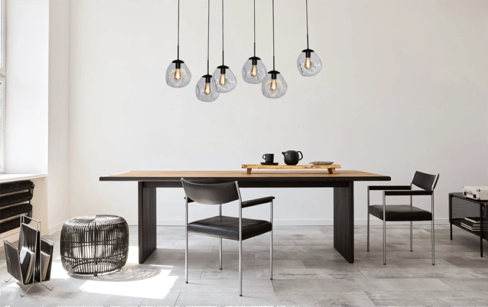 Lampe suspendue Lava 6x verre transparent Ø 24cm Masterlight 8718121286181