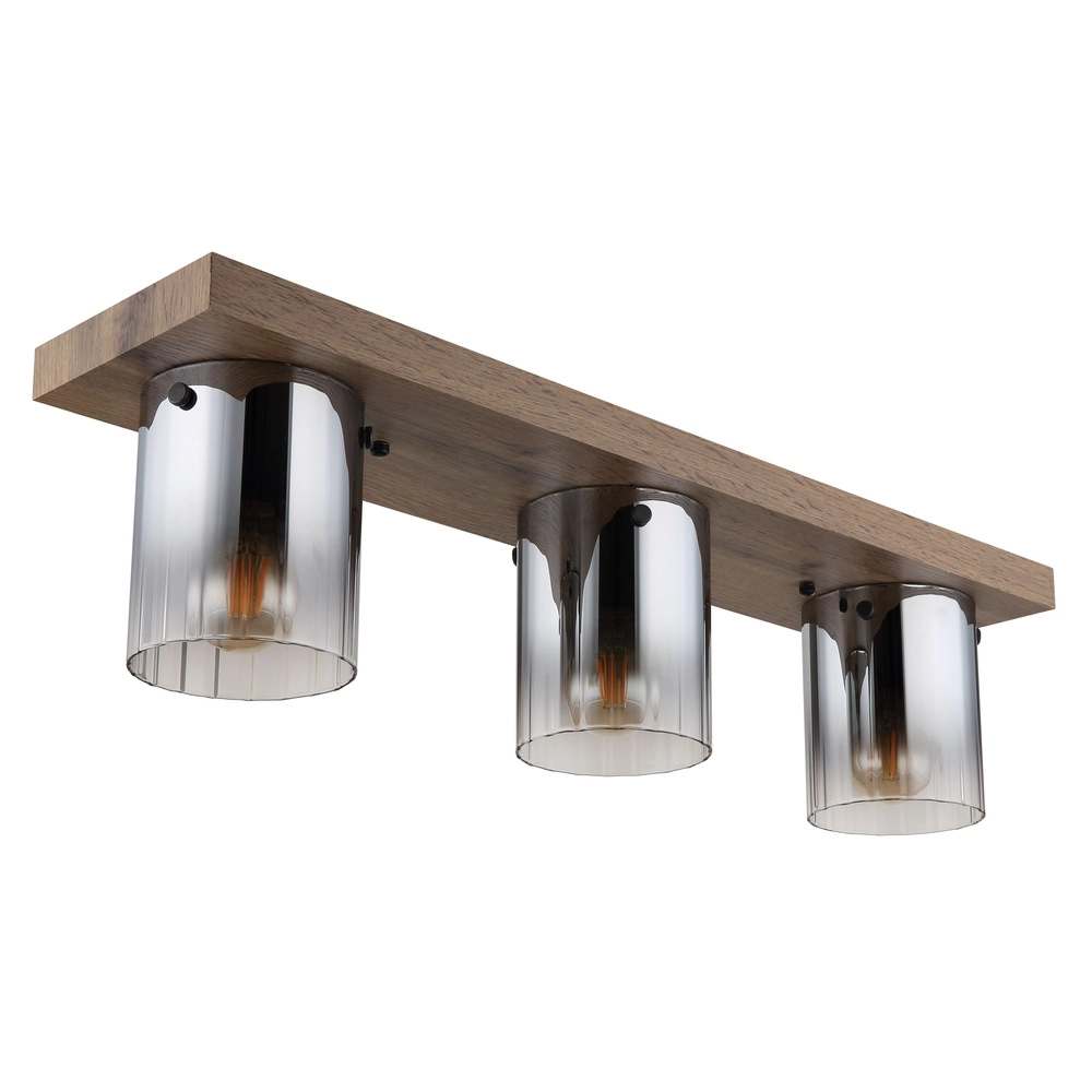 Lampe de plafond Underwood Bois à 3 lumières Globo 9007371484034