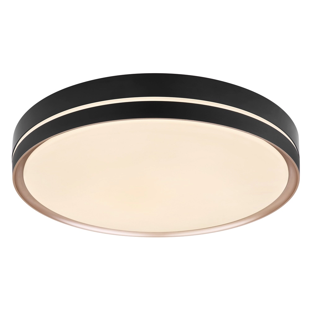 Lampe de plafond à design Manni noir Ø 48,5cm