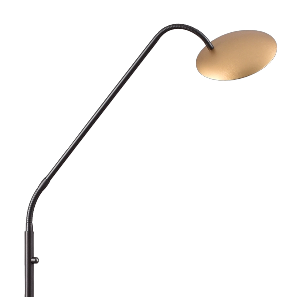 Lampe de lecture flexible Scala noir avec or Masterlight 8718121296081