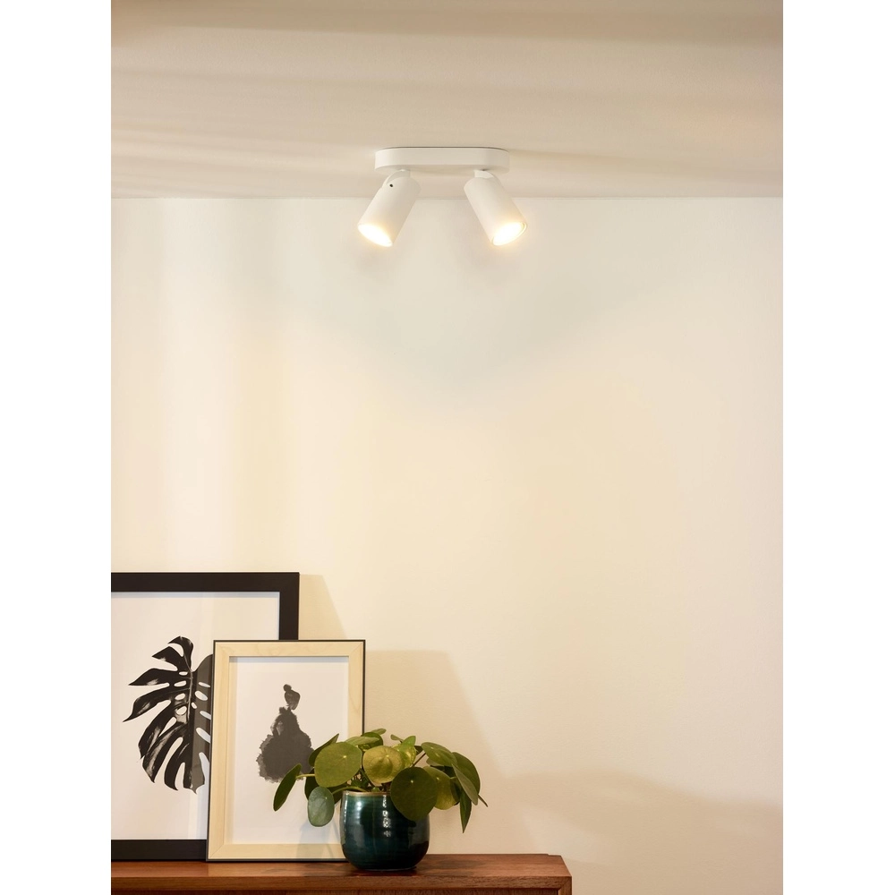 Projecteur de plafond Xyrus Blanc à deux lumières Lucide 5411212234209
