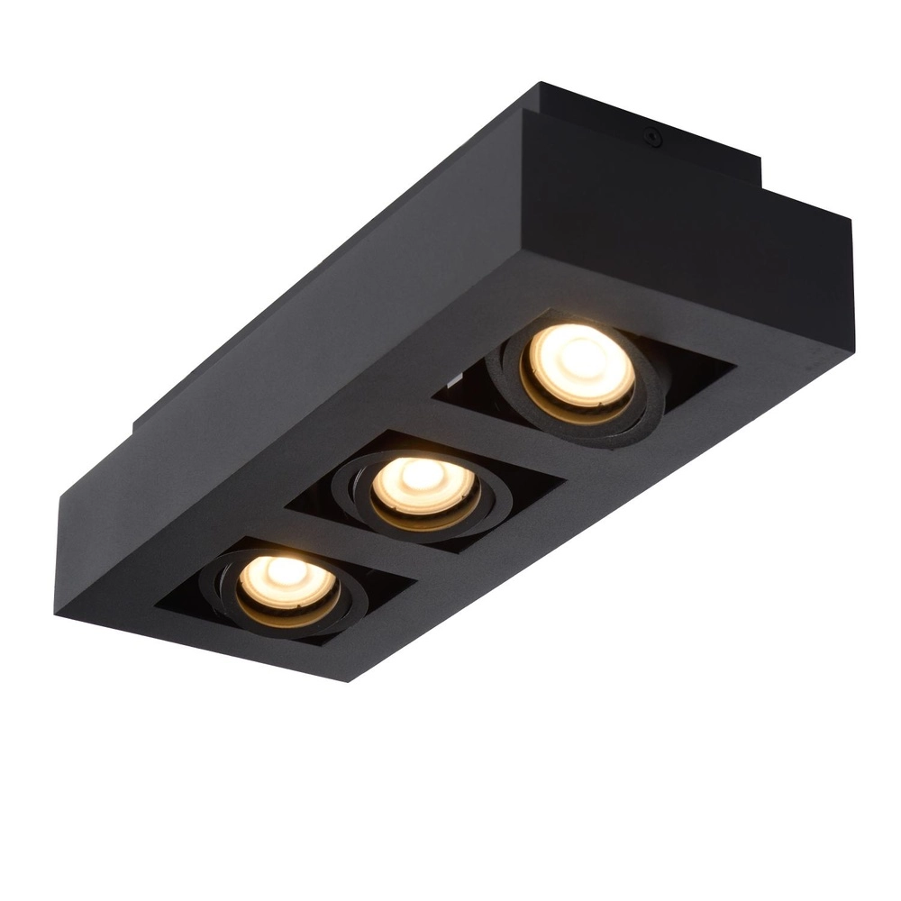 Projecteur de plafond Xirax 3 x 5W noir Lucide 5411212092328