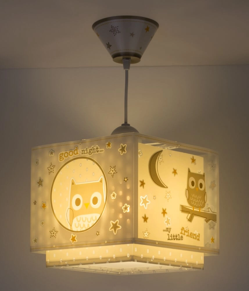 Lampe suspendue Good Night avec un hibou Dalber 8420406633923
