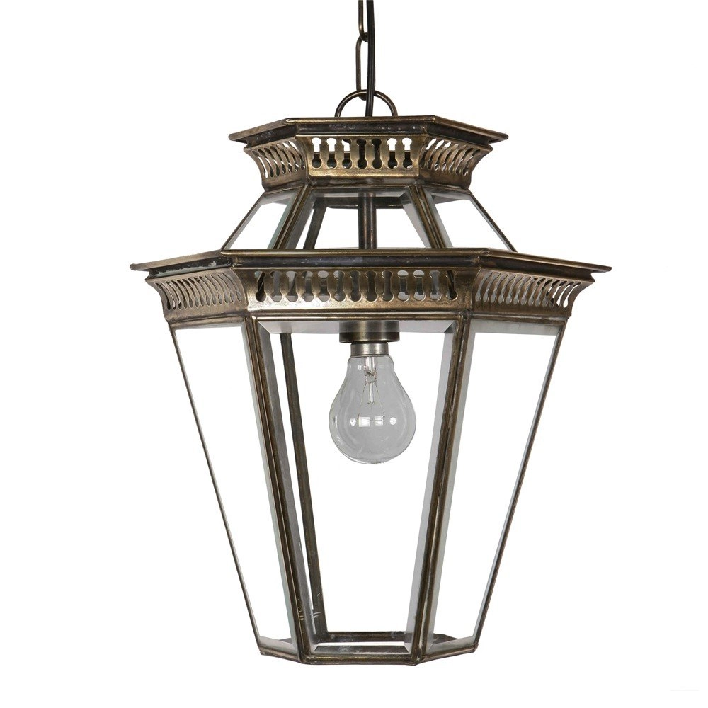 Lampe suspendue antique Bevelled cuivre flammé (ab) Limehouse