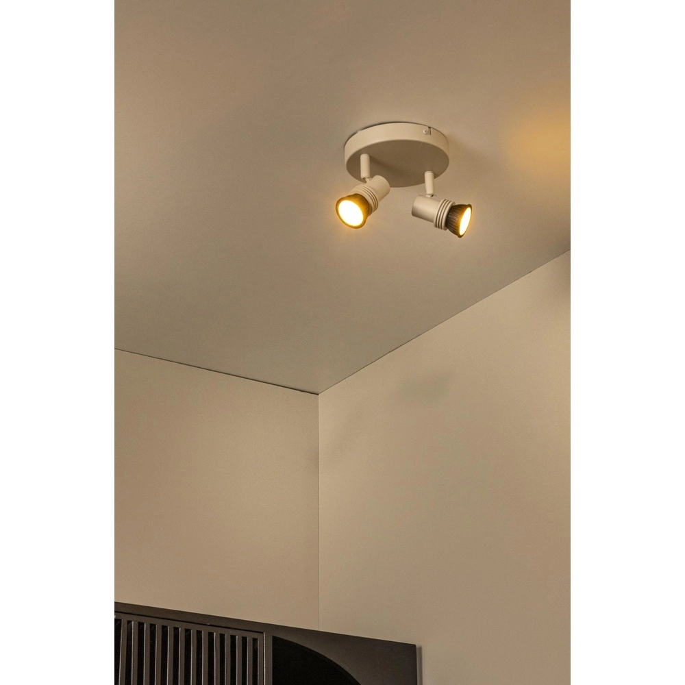 Projecteur de plafond Kianti Brun sable 2 clairs Lucide 5411212531124