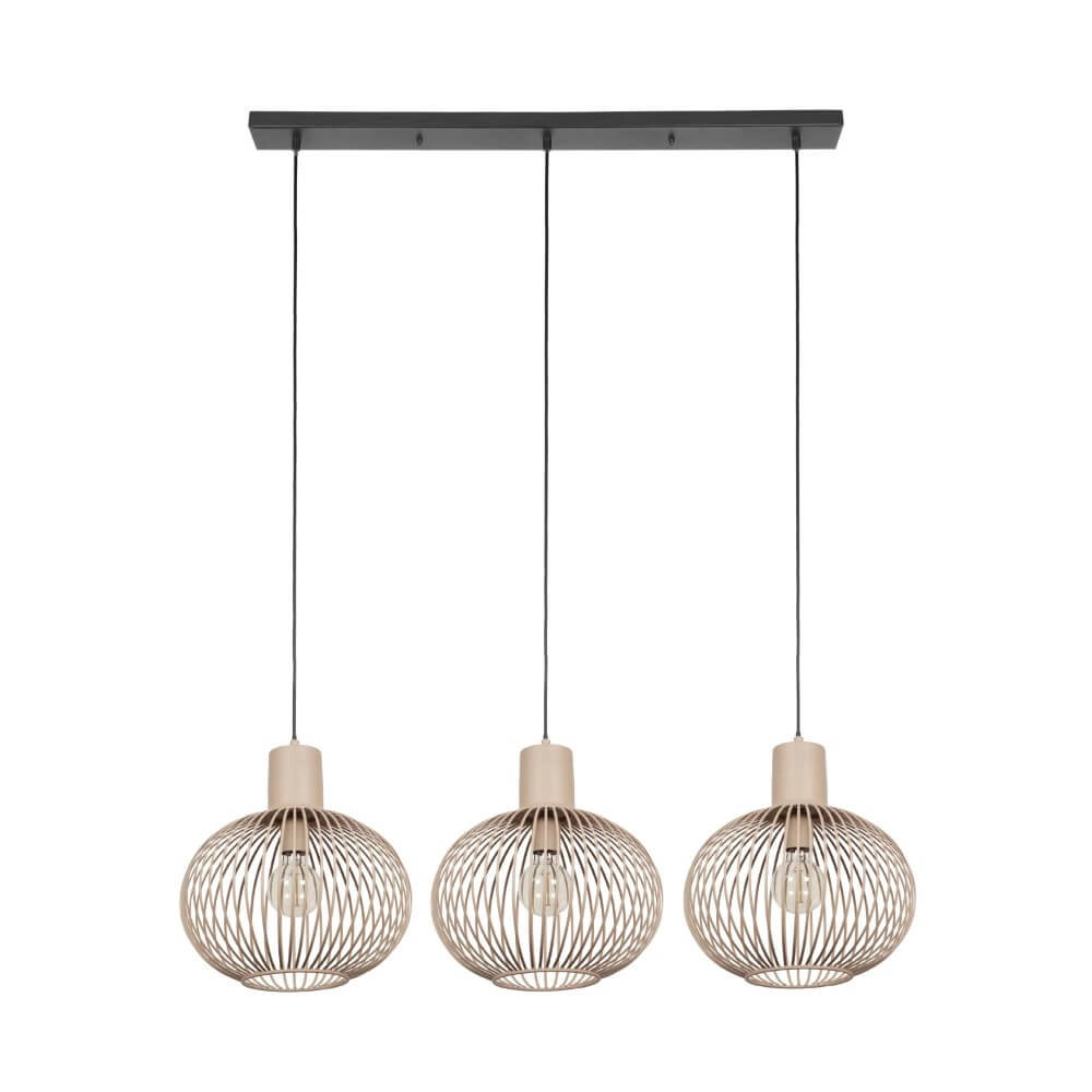Lampe suspendue pour salle à manger Gila 3 lumières - sable Trio 4017807617580