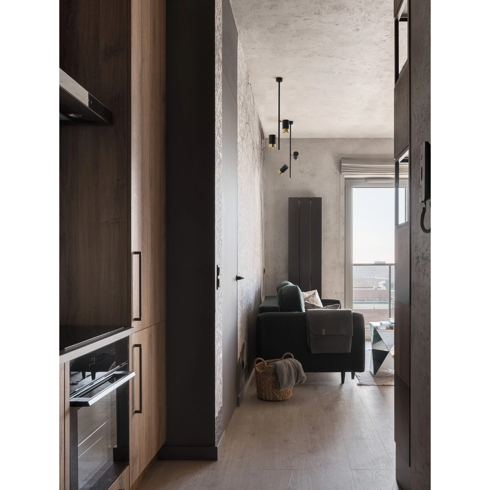 Plafonnier Pongo Double Noir avec Or Lyora 5212017441737