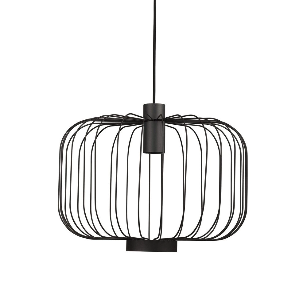 Lampe fil noir Allan Ø 48 cm