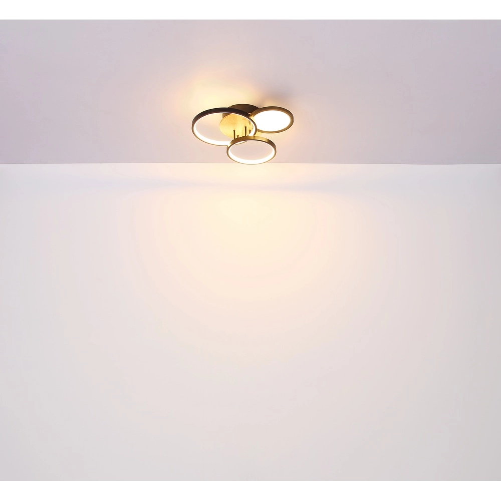Lampe de plafond noire Sid Conception en bois Globo 9007371436392
