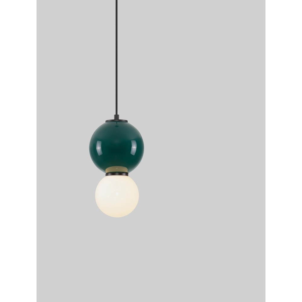 Suspension Noesis Ø 15cm vert avec blanc Lyora 5212017483720