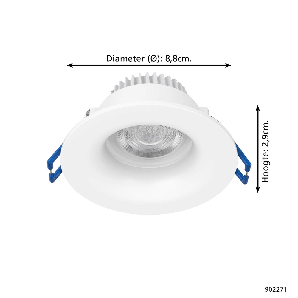 Spot encastré Salabate blanc Ø 8.8cm IP65 Eglo 9008606358854