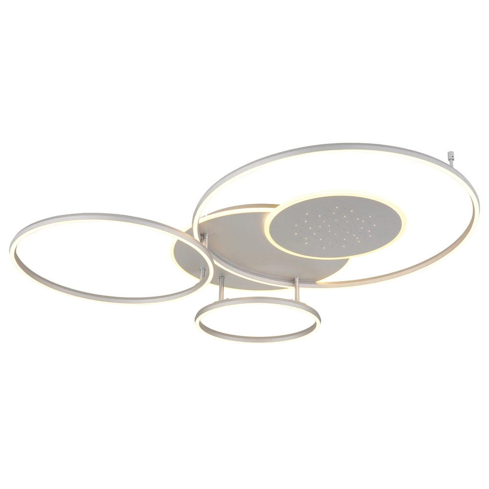 Lampe de plafond gris argenté Johnson Modernité Globo 9007371580552