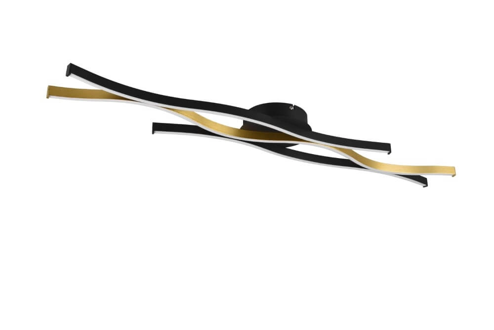 Plafonnier Blaze noir avec de l'or Trio 4017807539912