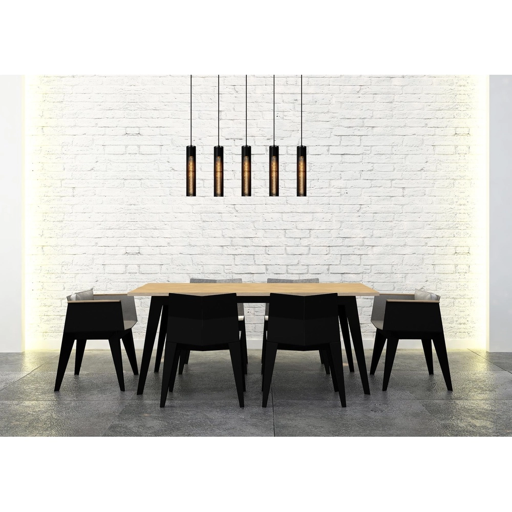 Lampe pendante de conception Lionel Noir à 5 lumières Lucide 5411212730435