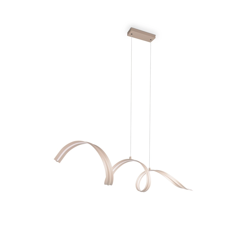 Lampe pendante moderne Tivor brun sable Trio 4017807706314