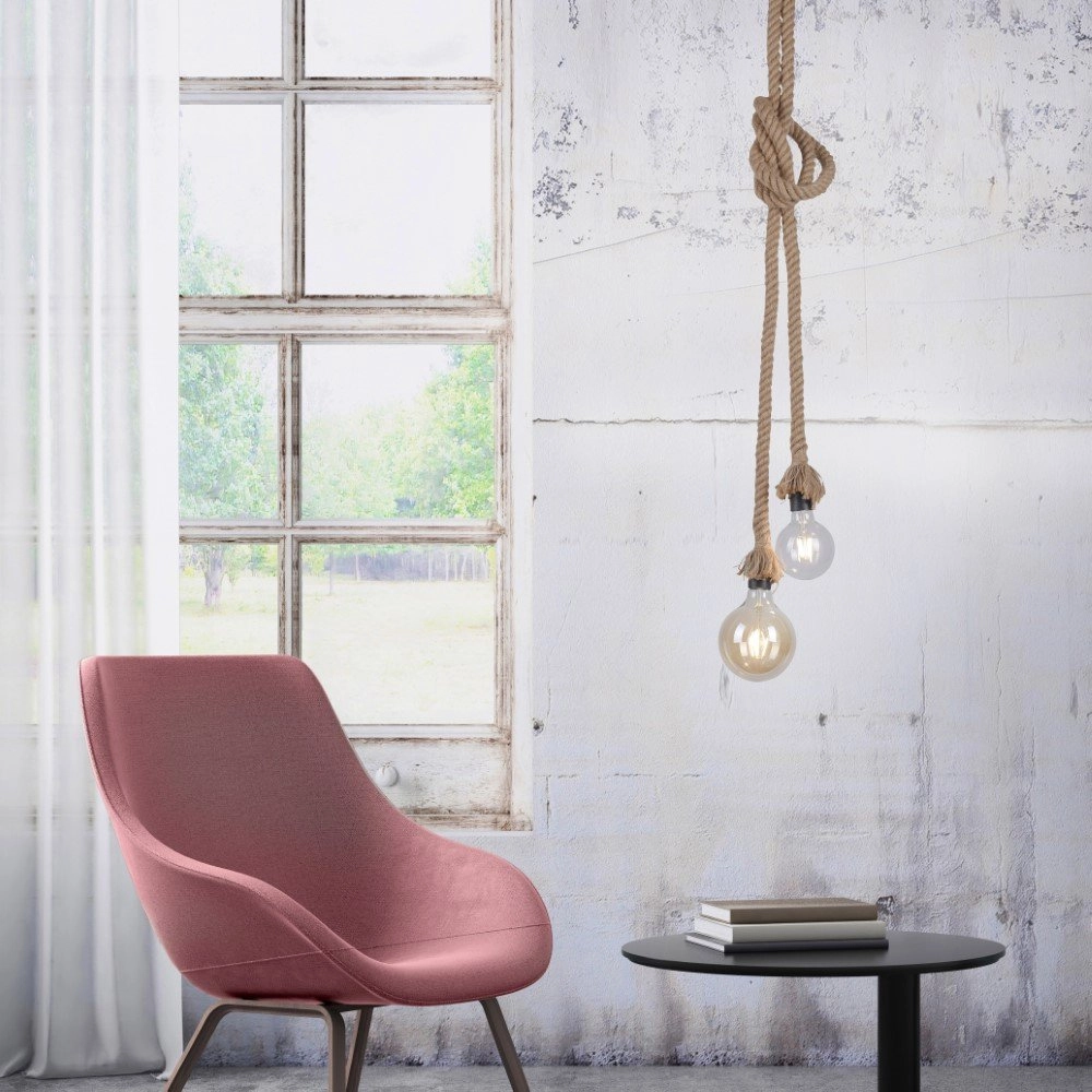 Suspension en corde Rope 2 lumières Just Light 4043689963125