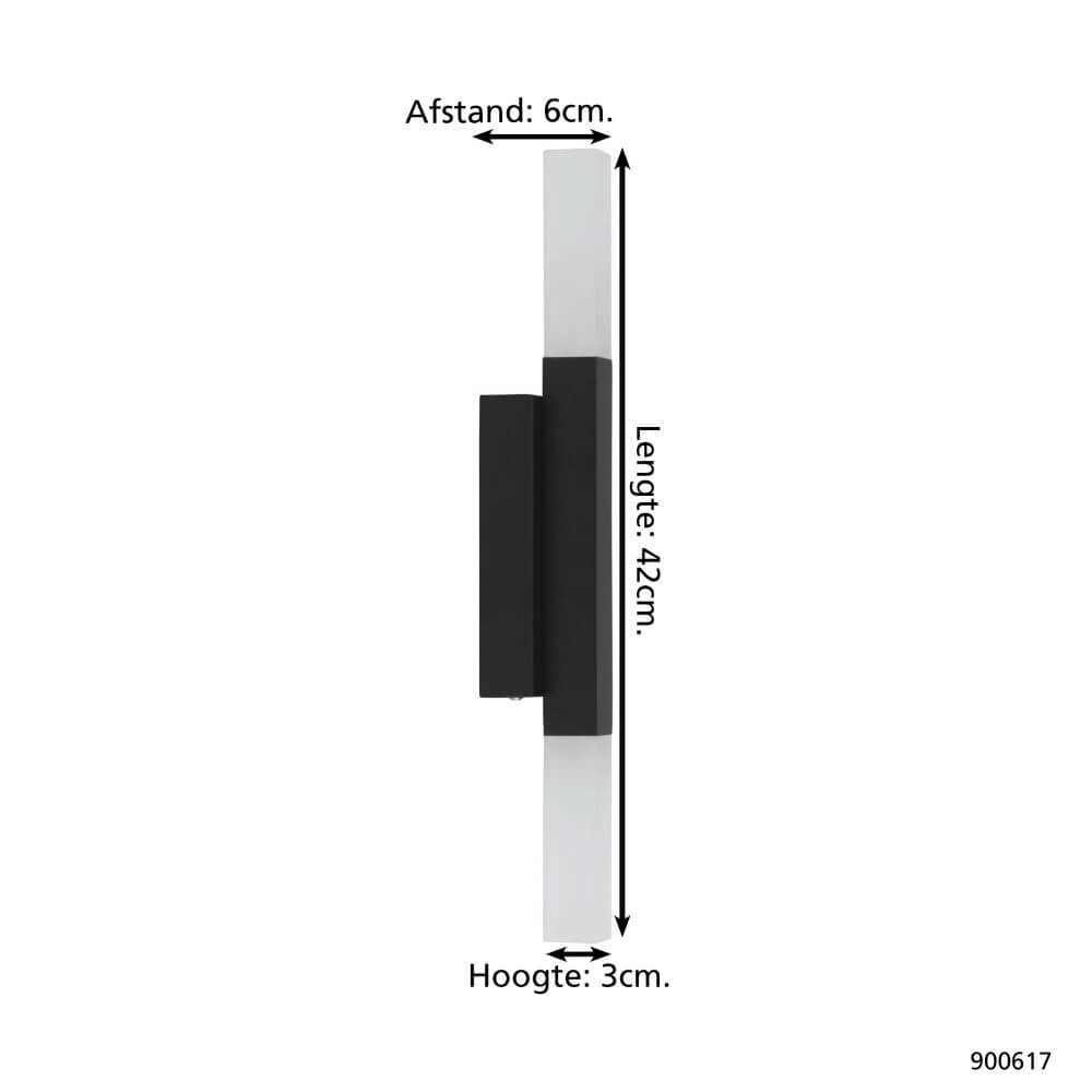 Applique de salle de bain Alcudia noir Eglo 9008606245147